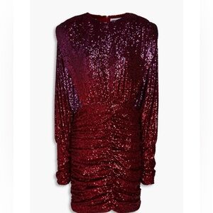 REBECCA VALLANCE Nikita ruched sequined tulle mini dress